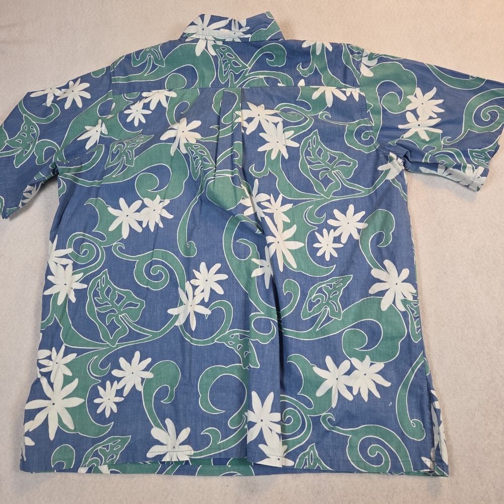 Vintage Go Barefoot Mens  Pullover 1/2 Button Hawaiian Shirt 2XL USA Floral - Picture 7 of 7